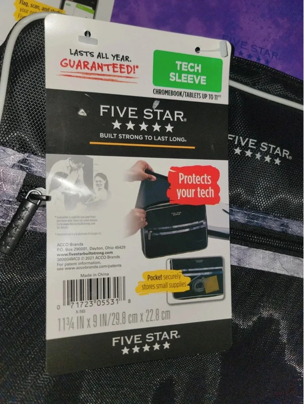 Five star 1 subject notebook/ Tech tablet pouch